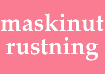 Synonym maskinutrustning