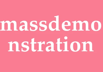 Synonym massdemonstration