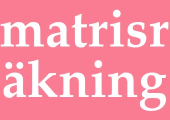 Synonym matrisräkning