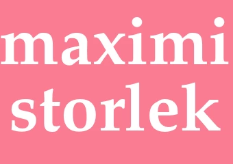 Synonym maximistorlek