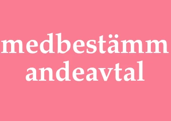 Synonym medbestämmandeavtal