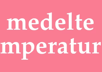 Synonym medeltemperatur