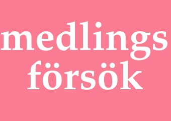 Synonym medlingsförsök