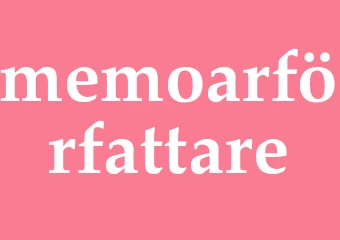 Synonym memoarförfattare