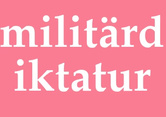 Synonym militärdiktatur