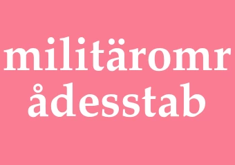 Synonym militärområdesstab