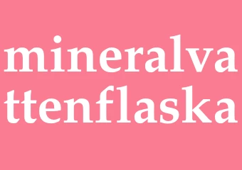 Synonym mineralvattenflaska