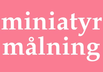 Synonym miniatyrmålning