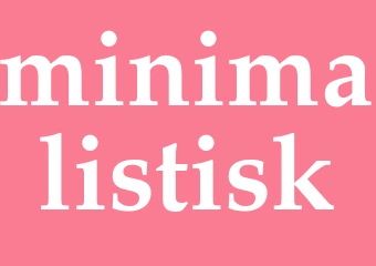 Synonym minimalistisk