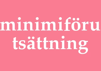Synonym minimiförutsättning
