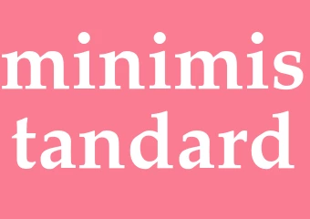 Synonym minimistandard