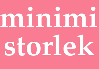 Synonym minimistorlek