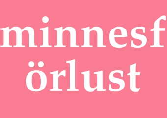 Synonym minnesförlust