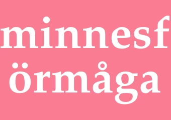 Synonym minnesförmåga