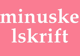 Synonym minuskelskrift