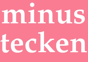 Synonym minustecken
