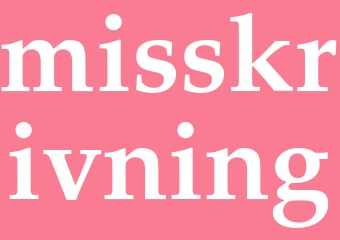 Synonym misskrivning