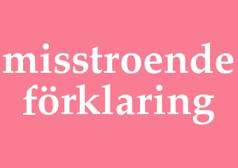 Synonym misstroendeförklaring