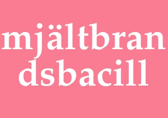 Synonym mjältbrandsbacill