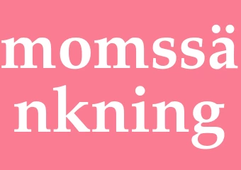 Synonym momssänkning