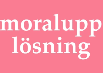 Synonym moralupplösning