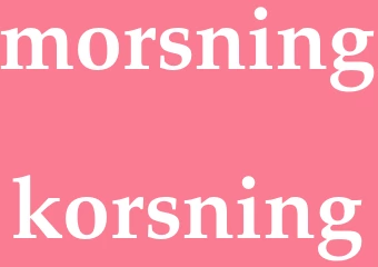 Synonym morsning korsning