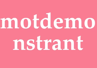 Synonym motdemonstrant