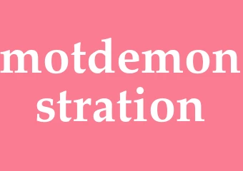 Synonym motdemonstration