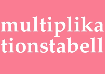 Synonym multiplikationstabell