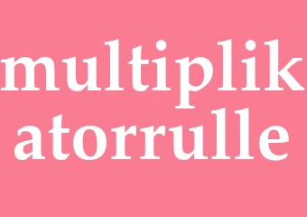 Synonym multiplikatorrulle