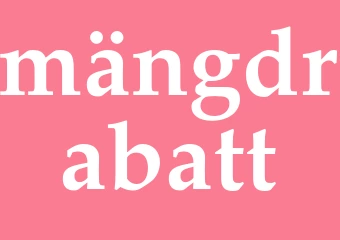 Synonym mängdrabatt