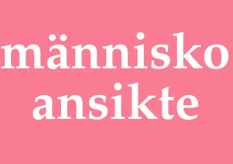 Synonym människoansikte