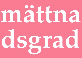 Synonym mättnadsgrad