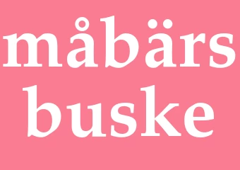 Synonym måbärsbuske