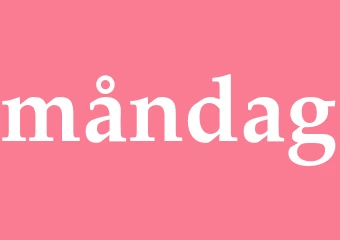 Synonym måndag