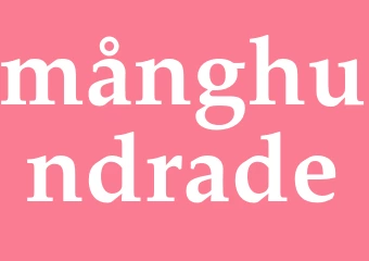 Synonym månghundrade