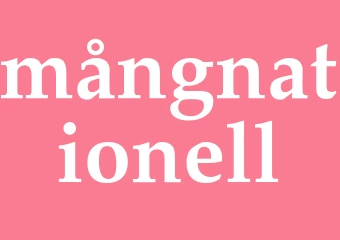 Synonym mångnationell