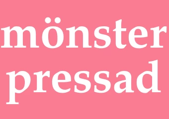 Synonym mönsterpressad