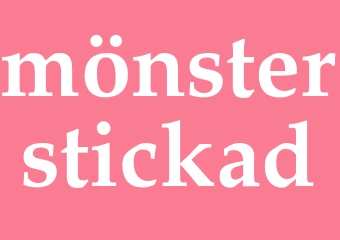 Synonym mönsterstickad