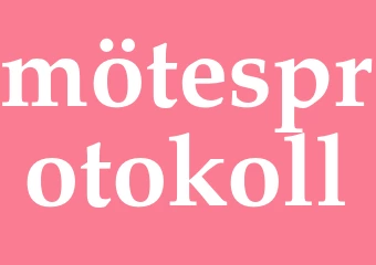 Synonym mötesprotokoll
