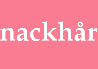 Synonym nackhår