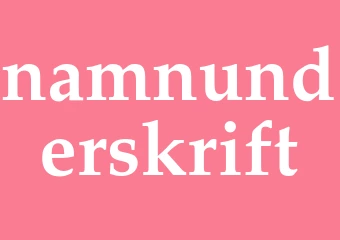 Synonym namnunderskrift