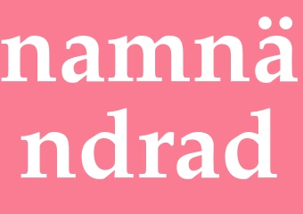 Synonym namnändrad