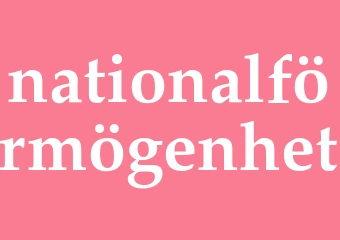 Synonym nationalförmögenhet