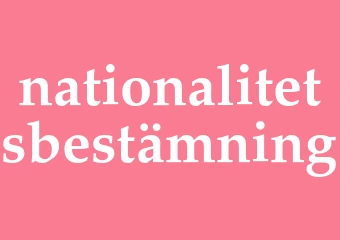 Synonym nationalitetsbestämning