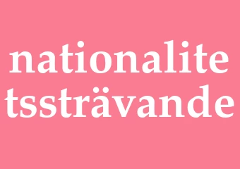 Synonym nationalitetssträvande