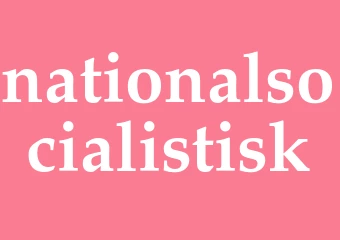 Synonym nationalsocialistisk