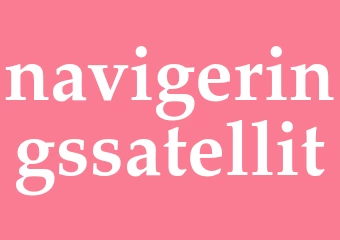 Synonym navigeringssatellit