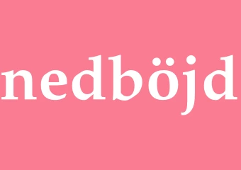 Synonym nedböjd