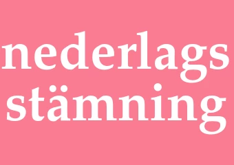 Synonym nederlagsstämning